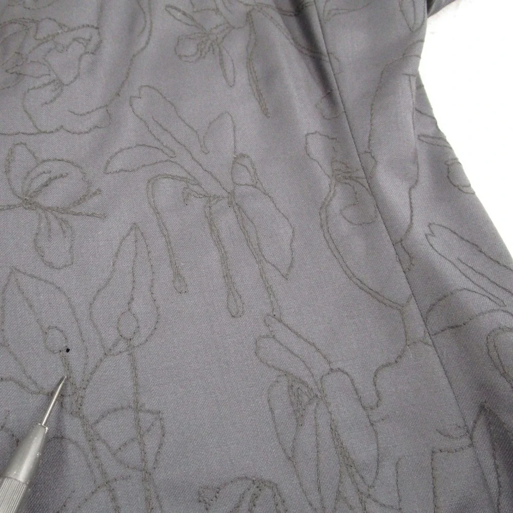 Paul Smith Soho Fit Suit Mens 38R Black Floral Embroidered Wool Jacket Italy